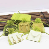 50pcs Organza Bag with Necklace/Earring Display Card 7x9cm/5x5cm
