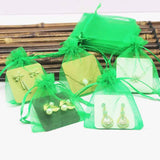 50pcs Organza Bag with Necklace/Earring Display Card 7x9cm/5x5cm