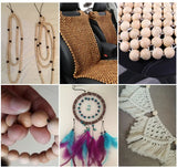 Natural Round Wood Beads DIY Jewelry Making 6-25mm