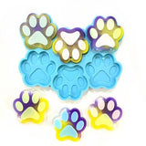 Cat Paw Shape Earrings Silicone Mold with Hole Pendant Charms Hanging Ornament