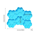 Cat Paw Shape Earrings Silicone Mold with Hole Pendant Charms Hanging Ornament