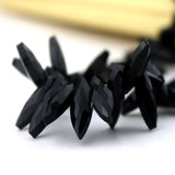 50pcs 7x22mm Faceted Horse Eye Glass Oval Beads for Jewelry Making