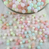 360pcs 8mm Acrylic Loose Beads Jelly Spacer DIY Accessories
