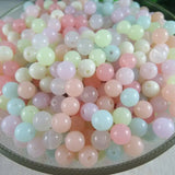 360pcs 8mm Acrylic Loose Beads Jelly Spacer DIY Accessories