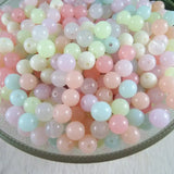 360pcs 8mm Acrylic Loose Beads Jelly Spacer DIY Accessories