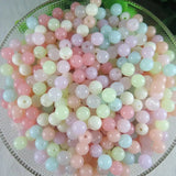 360pcs 8mm Acrylic Loose Beads Jelly Spacer DIY Accessories