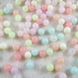 360pcs 8mm Acrylic Loose Beads Jelly Spacer DIY Accessories