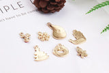 Christmas Earrings Snowflake Santa Elk Stockings Pendants