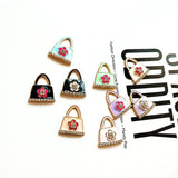 DIY Oil Drip Handbag Flower Pendant 6pcs