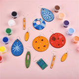 DIY Wood Pendant Silver Earring Hook Jewelry Findings Set