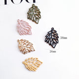 DIY Metal Rubber Paint Leaves Earrings Jewelry Pendants