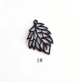 DIY Metal Rubber Paint Leaves Earrings Jewelry Pendants