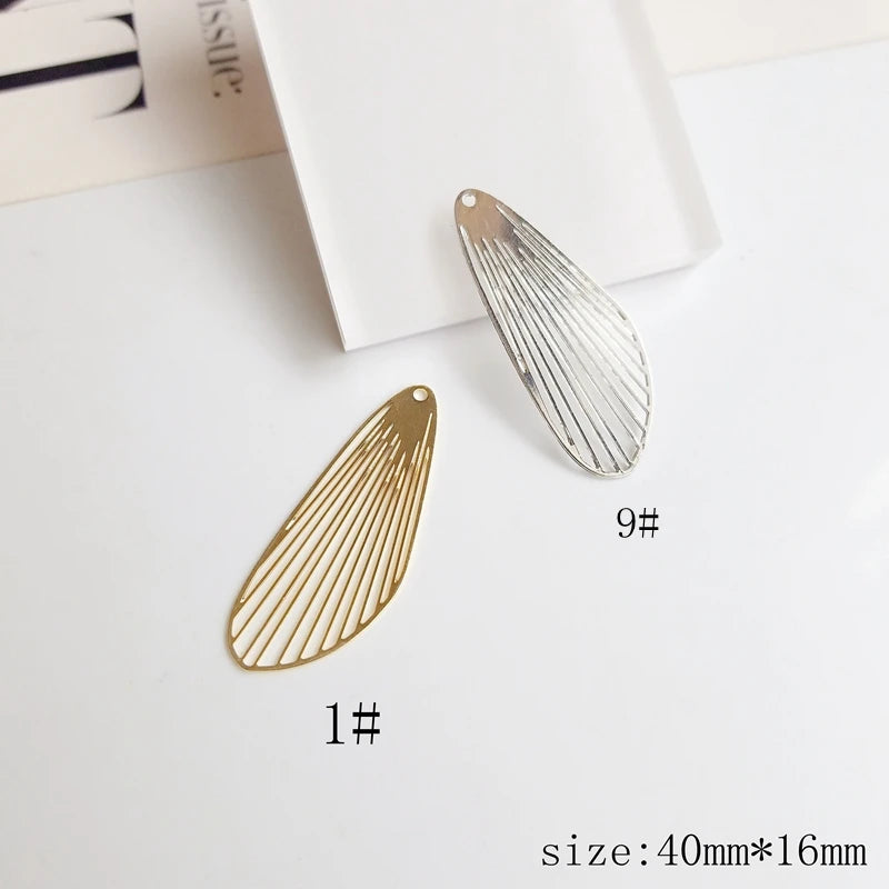 Pure Copper Plated Geometric Hollow Round Leaf Jewelry Material