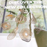 Pure Copper Plated Geometric Hollow Round Leaf Jewelry Material