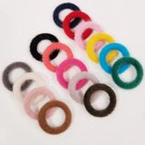 Winter Warm Mink Plush Circle Ring Earrings Pendant 10 Pcs