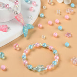 DIY Acrylic Macaron Beads Boxed Set Pink Bear Pendant Beads