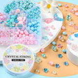 DIY Acrylic Macaron Beads Boxed Set Pink Bear Pendant Beads