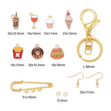 DIY Afternoon Tea Jewelry Set Making Kit - 7 Styles Pendants, Brooch, Clasp