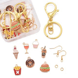 DIY Afternoon Tea Jewelry Set Making Kit - 7 Styles Pendants, Brooch, Clasp