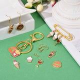 DIY Afternoon Tea Jewelry Set Making Kit - 7 Styles Pendants, Brooch, Clasp