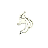 K Golden Hollow Girl Face Alloy Small Pendant Necklace Accessories