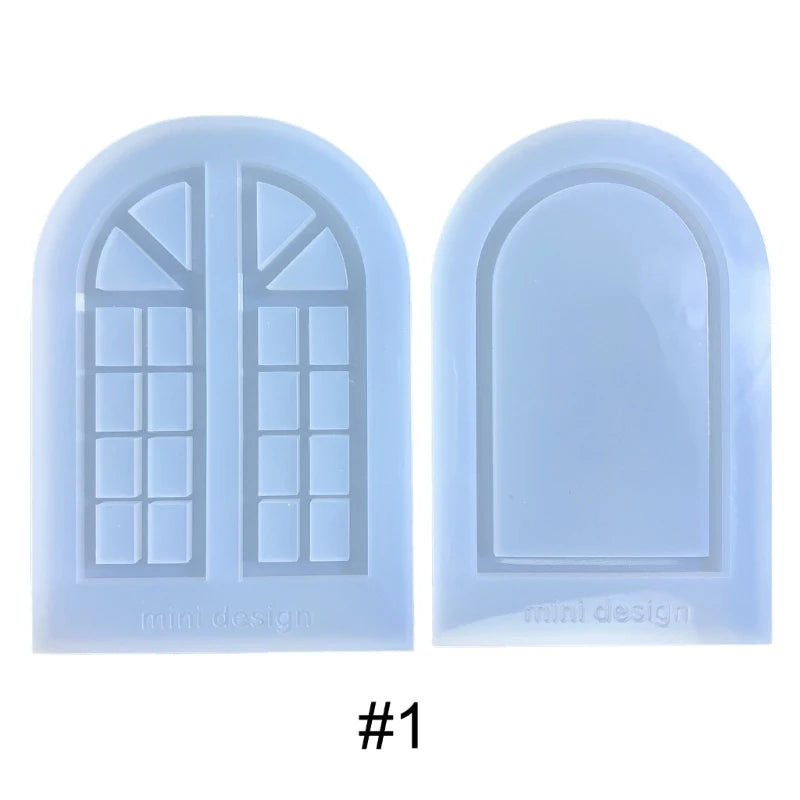 Arched Window Photo Frame Silicone Casting Mould Table Ornaments