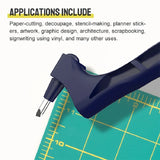 DIY Art Cutting Tool Craft Cutting Kinfe with 360 Steel Rotating Blade
