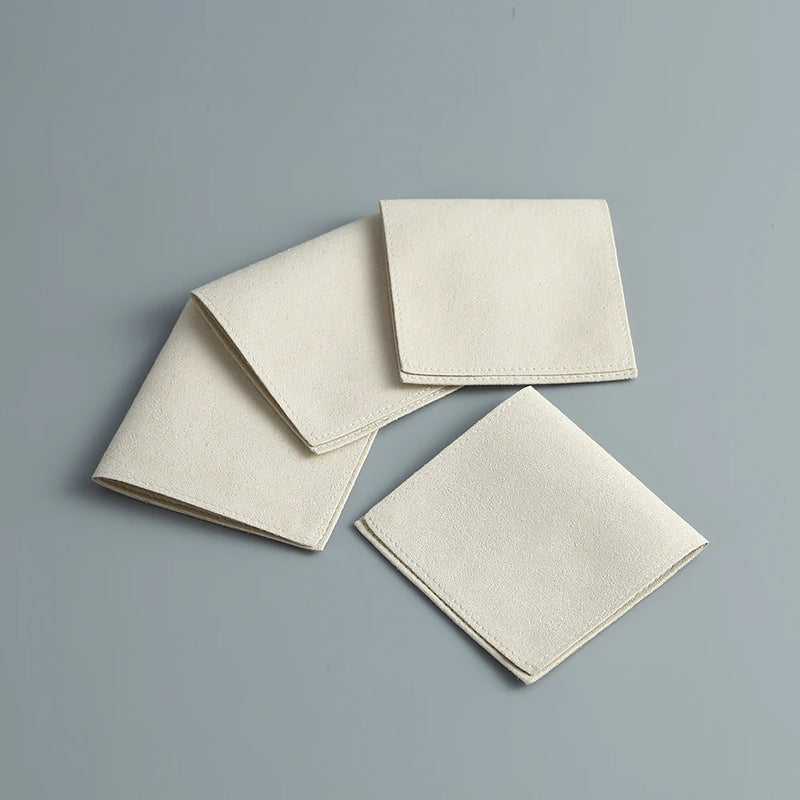 Beige Microfiber Velvet Jewelry Bags for Party Decoration