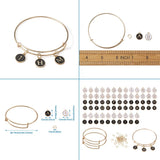 Adjustable Bangle Making Kit with Charms & Alphabet Beads