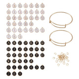Adjustable Bangle Making Kit with Charms & Alphabet Beads