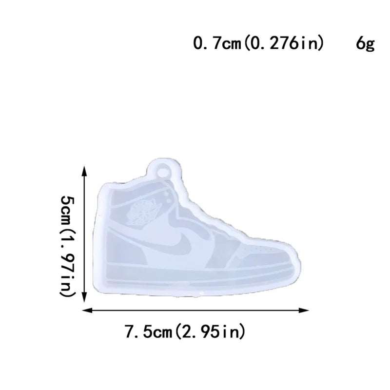Basketball Shoes Keychain Silicone Mold for Resin Crafting