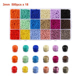 Glass Beads Set 3mm 9000pcs Charm Bead DIY Jewelry