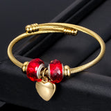 DIY Bead Twisted Cable Elastic Wire Women Bracelets Stainless Steel