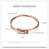 DIY Bead Twisted Cable Elastic Wire Women Bracelets Stainless Steel