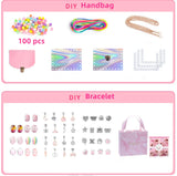 DIY Beaded Bracelet Kit Acrylic Beads Charms Girls Bracelet