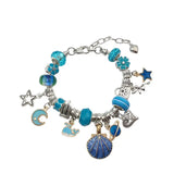 DIY Purple Green Charm Beaded Bracelet Kit for Women