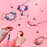 DIY Beaded Bracelet Kit for Girls Acrylic Beads Charms Necklace Finding