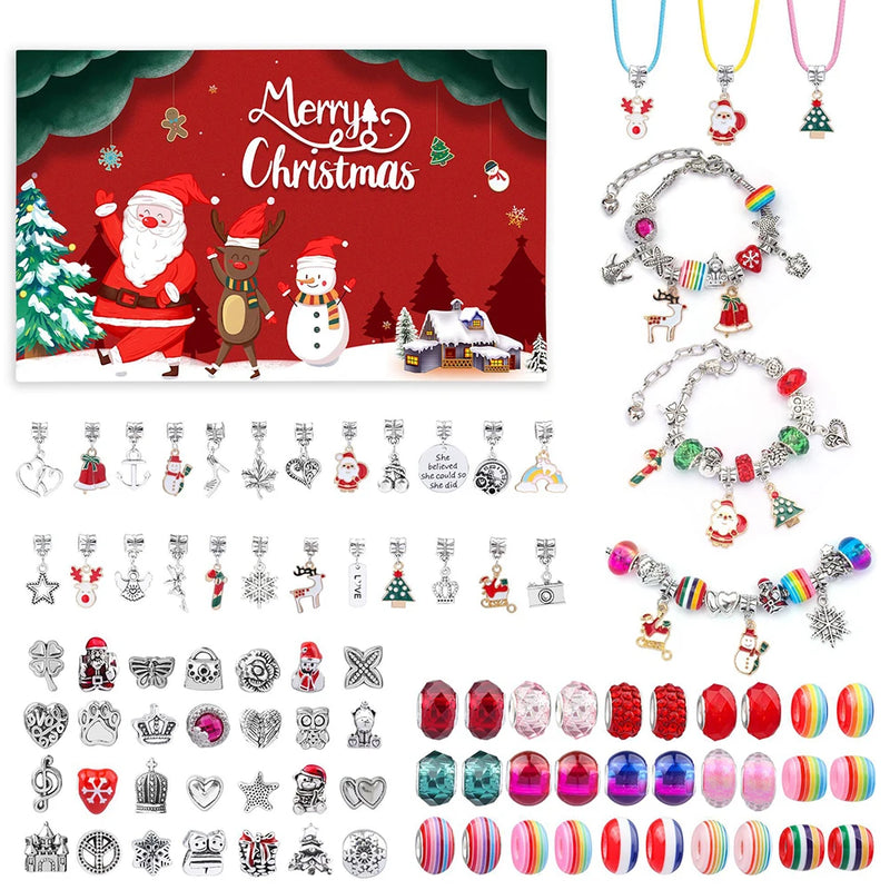DIY Beaded Bracelet Making Kit with Charms for Girls