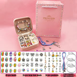 DIY Beaded Bracelet Set for Girls with Storage Box - Acrylic European Beads Kit