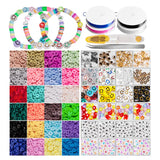 Glass Rice Bead Soft Pottery Flat Round Polymer Clay Disc Loose Spacer Bead