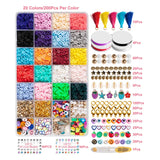 Glass Rice Bead Soft Pottery Flat Round Polymer Clay Disc Loose Spacer Bead