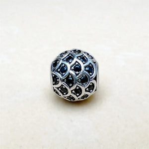 DIY Beads Koi Fish Charm 5mm Silver Jewelry Gift