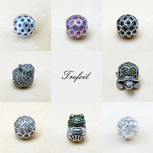 DIY Beads Koi Fish Charm 5mm Silver Jewelry Gift