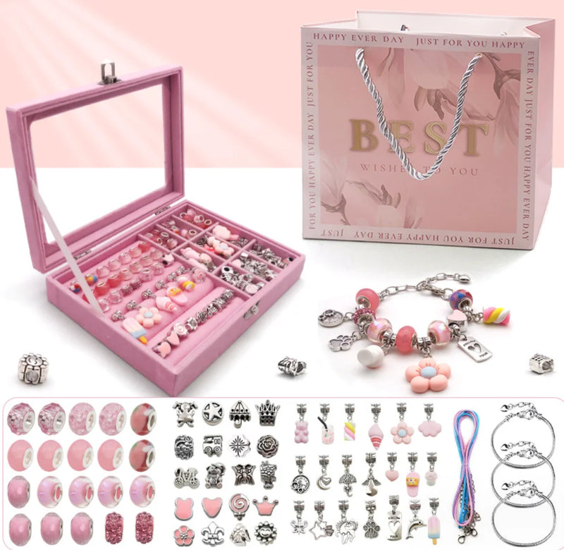 Acrylic Beads Bracelet Kit Large Hole Beads Jewelry Making Set