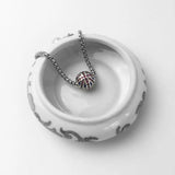 Silver Heart Beads Faith Hope Love Wheel Studs