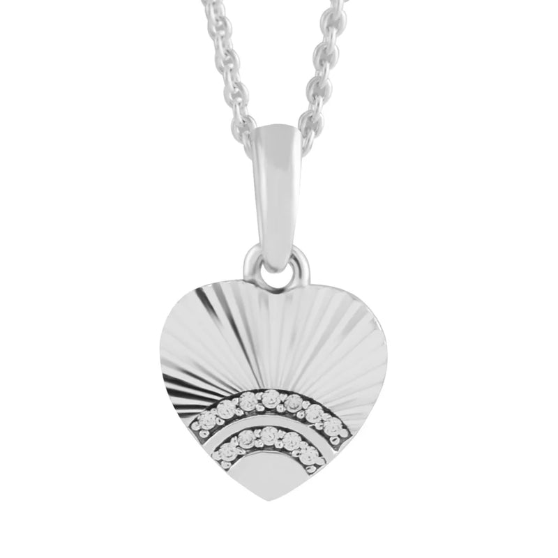 Sterling Silver DIY Beads Fan Love Necklace Pendant