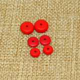 Red Flat Cinnabar Beads Spacer Beads Wholesales