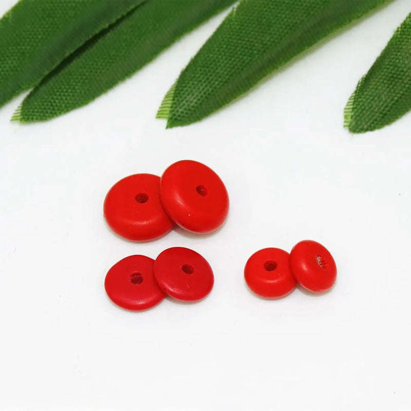 Red Flat Cinnabar Beads Spacer Beads Wholesales