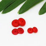 Red Flat Cinnabar Beads Spacer Beads Wholesales