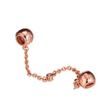 DIY Beads Embossed Hearts Safety Chain Bracelets For Woman